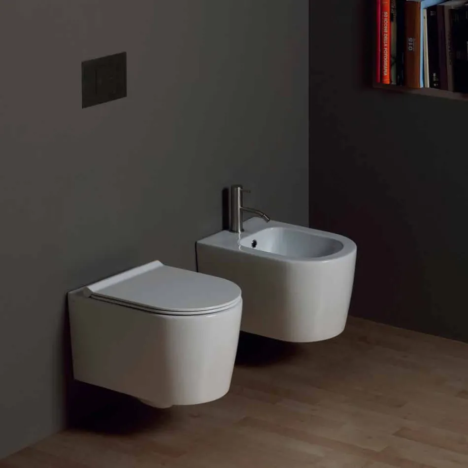 Muri i sheshit Shine varur bidet qeramike 50x35cm, i bërë në Itali Viadurini