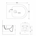 Muri i sheshit Shine varur bidet qeramike 50x35cm, i bërë në Itali Viadurini