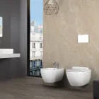 Aster - Bide i varur në mur në qeramikë të bardhë të qëndrueshme me dizajn modern Viadurini