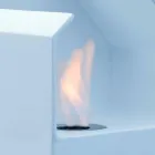 Countertopi Biocamino me bioethanol qeramik dhe çelik Curtis Viadurini