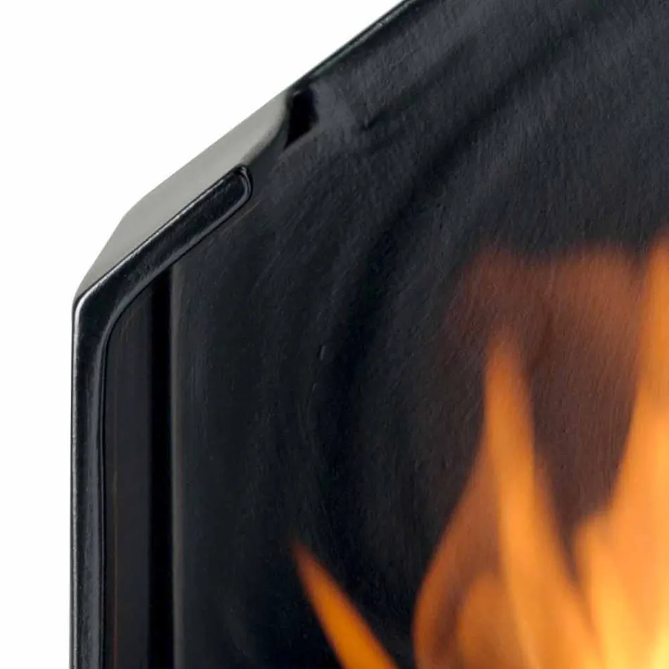 Countertopi Biocamino me bioethanol qeramik dhe çelik Curtis Viadurini