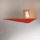 Dizajn Modern Muri Biofireplace në Çelik dhe Qelq të Pikturuar - Malcolm Viadurini