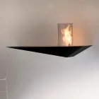 Dizajn Modern Muri Biofireplace në Çelik dhe Qelq të Pikturuar - Malcolm Viadurini