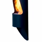 Bio-fireplace me mur me tuba dhe dizajn modern në çelik të zi - Jackson Viadurini
