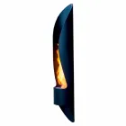 Bio-fireplace me mur me tuba dhe dizajn modern në çelik të zi - Jackson Viadurini
