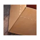 Qese dru zjarri në lëkurë neutrale 100% e prodhuar në Itali Viadurini