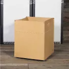 Qese dru zjarri në lëkurë neutrale 100% e prodhuar në Itali Viadurini