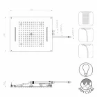 Koka dush Bossini Dream me tre avionë me terapi moderne me ngjyra Viadurini