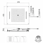 Koka dush Bossini Dream me tre avionë individual dhe modern Viadurini