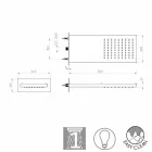 Koka e dushit Bossini Manhattan në çelik inox me dush, shi Viadurini