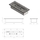 Djegëse drejtkëndëshe e integruar bioetanoli 2 Lt Viadurini
