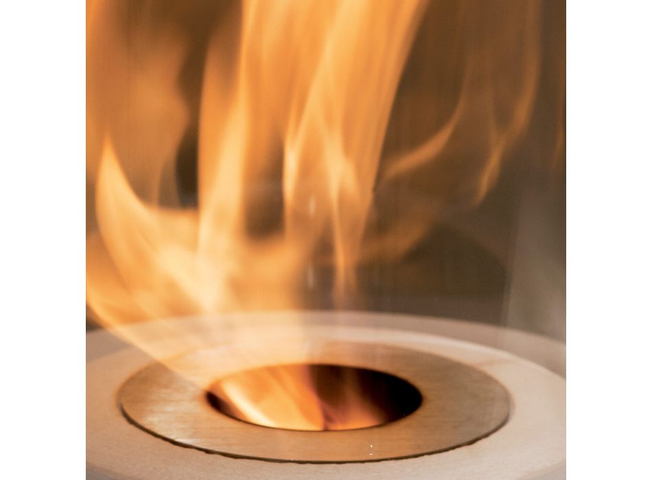 Burner rrethor në çelik saten për fireplace bioetanol - Griff12 Viadurini