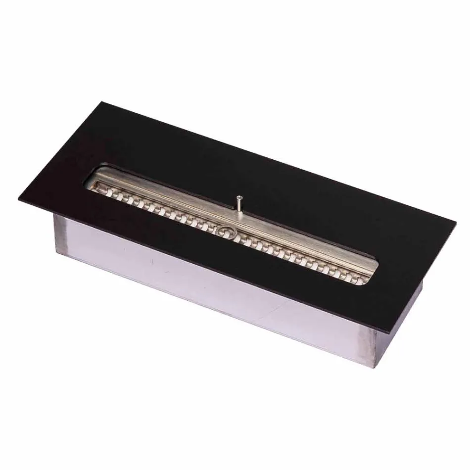 Djegës manual linear në çelik të pandryshkshëm për fireplace me bioetanol - Brandon Viadurini