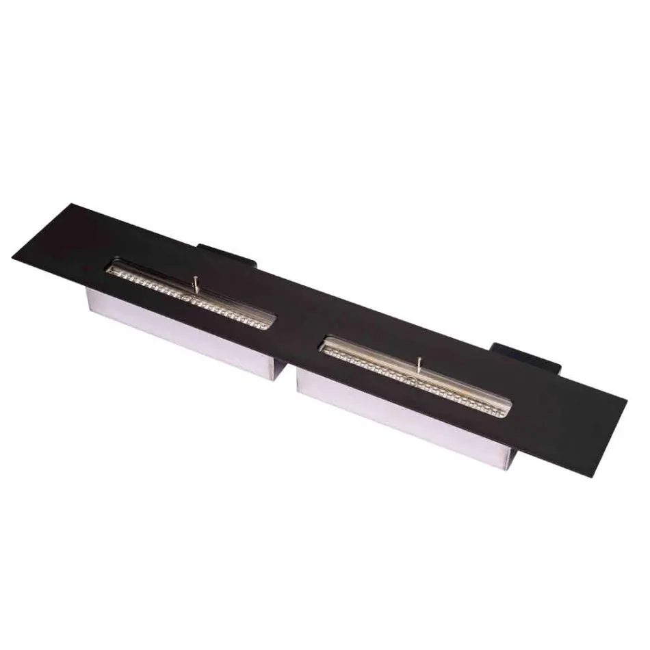 Djegës manual linear në çelik të pandryshkshëm për fireplace me bioetanol - Brandon Viadurini