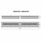 Djegës manual linear në çelik të pandryshkshëm për fireplace me bioetanol - Brandon Viadurini