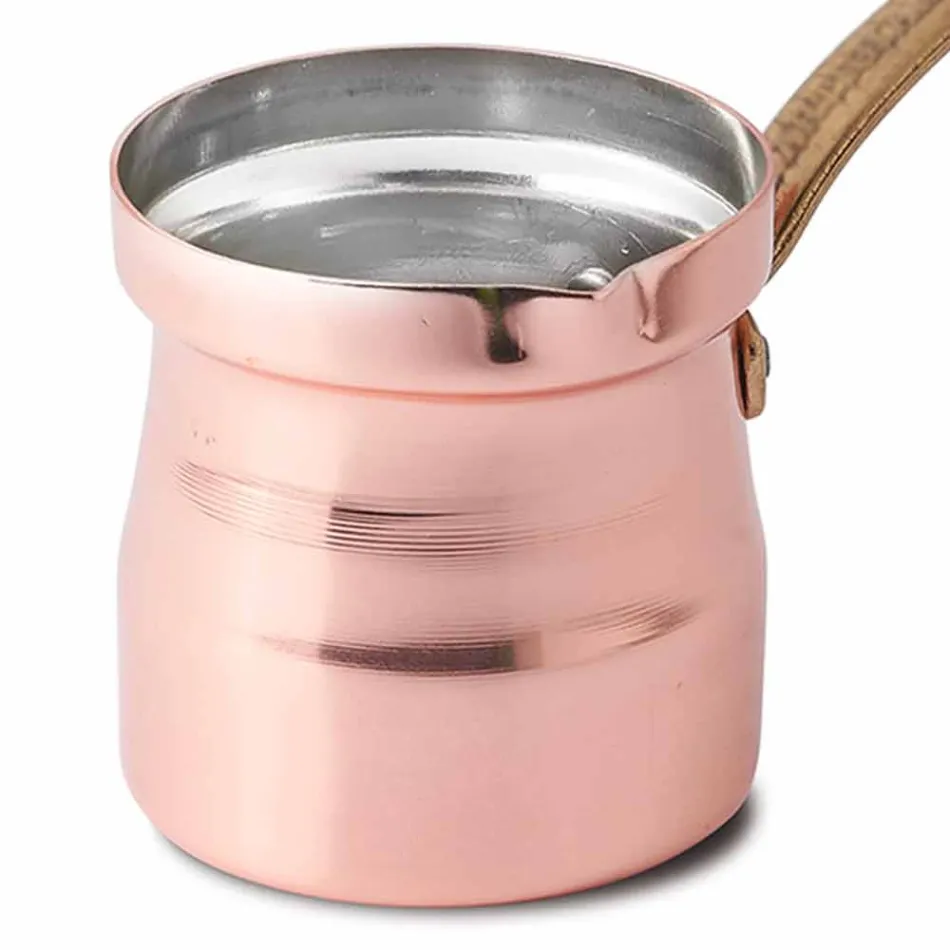 Prodhuesi kafe turk në dizajnin e bakrit të konservuar me dorë, prodhuar në Itali - Gianlorenzo Viadurini