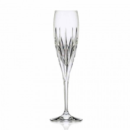 Fyelli i qelqit të verës shampanjë në kristal ekologjik 12 copë - Voglia Viadurini