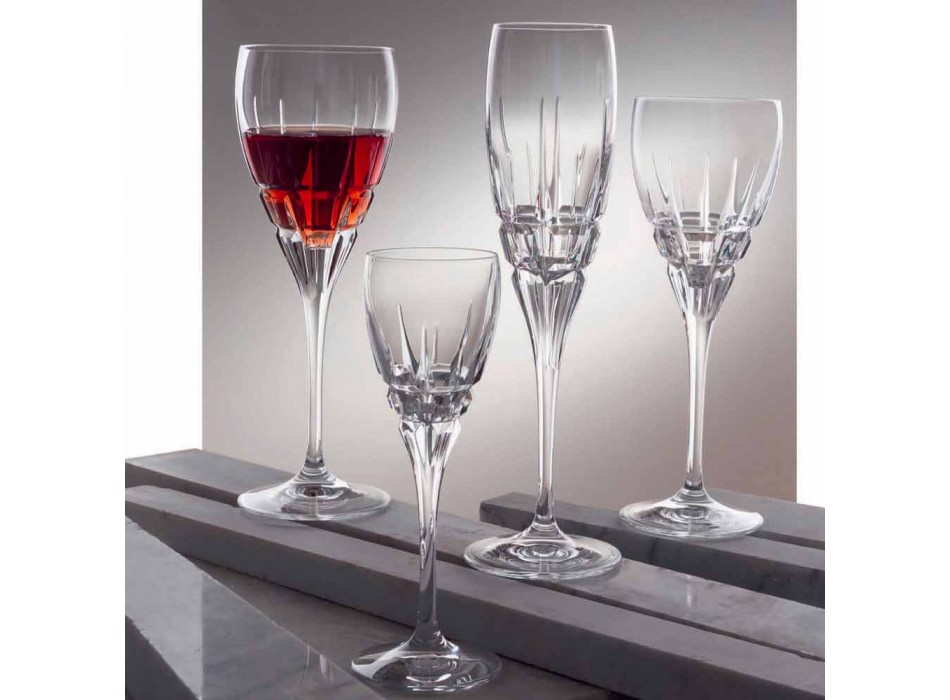 Crystal Flaute Glass për shampanjë në Ekologjik Crystal 12 Copë - Fiucco Viadurini