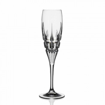 Crystal Flaute Glass për shampanjë në Ekologjik Crystal 12 Copë - Fiucco