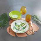 Gota me Verë prej qelqi me ngjyra dhe moderne 12 Copë Shërbimi elegant - Persia Viadurini