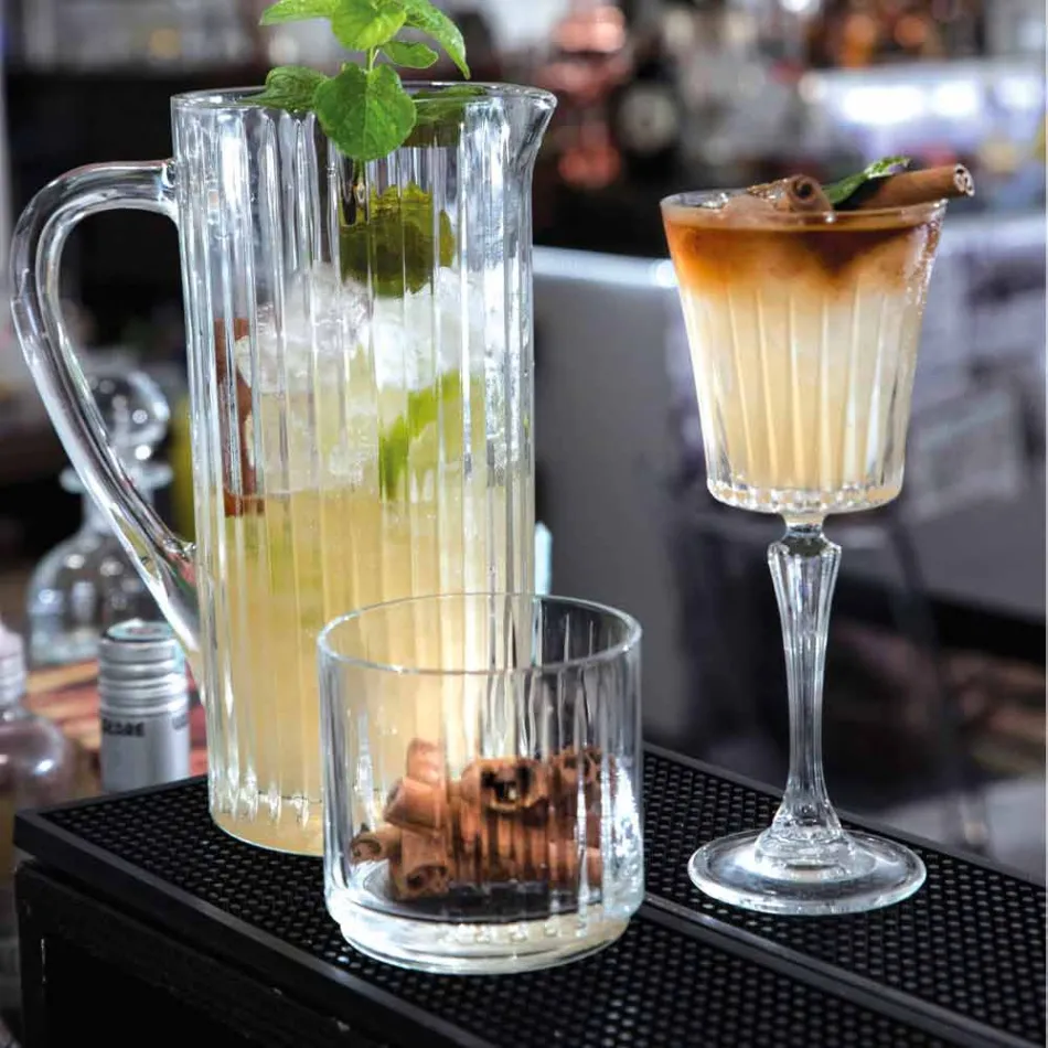 Dizajn luksoze verë dhe gota koktej në Eco Crystal 12 Copë - Senzatempo Viadurini