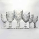 Gota vere qelqi transparente me dekor Arabesque 12 copë - Marok Viadurini