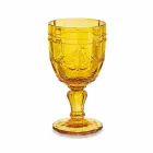 Gota me verë me ngjyrë në gotë me dekor Arabescato, Shërbimi 12 copë - vidë Viadurini