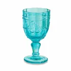 Gota me verë me ngjyrë në gotë me dekor Arabescato, Shërbimi 12 copë - vidë Viadurini