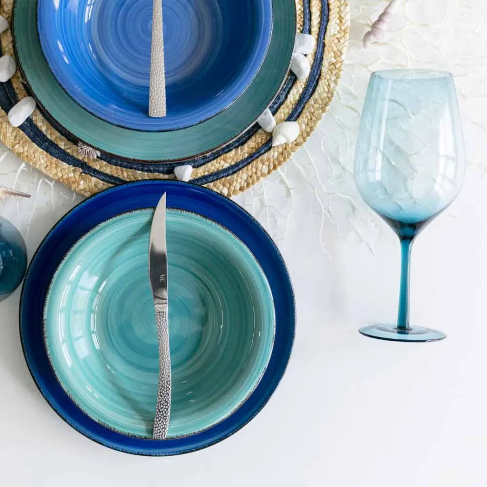 Gota me verë me ngjyra në gotë të acar, me efekt akulli, 12 copë - Vjeshtë Viadurini