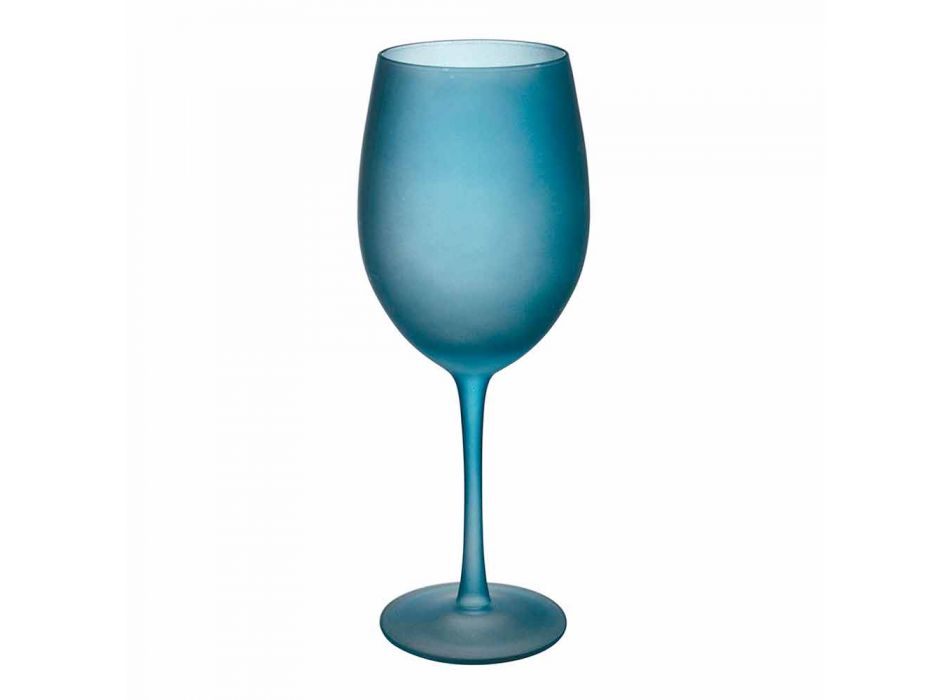 Gota me verë me ngjyra në gotë të acar, me efekt akulli, 12 copë - Vjeshtë Viadurini