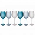 Gota me verë me ngjyra në gotë të acar, me efekt akulli, 12 copë - Vjeshtë