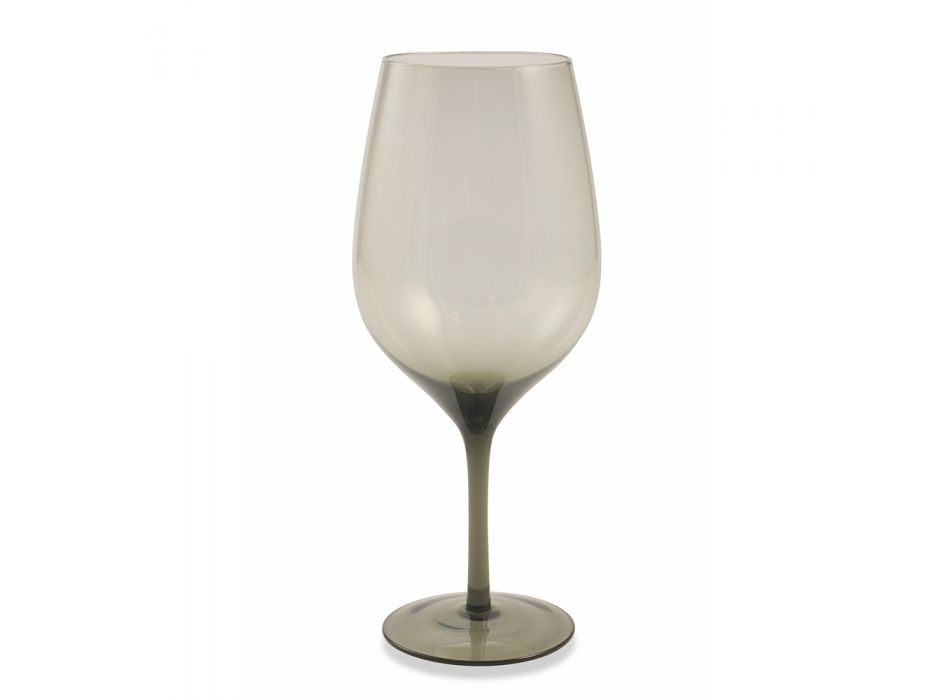 Syzet e verës në gotë me ngjyrë gri, vjollce ose akuamarin 12 copë - Aperi Viadurini