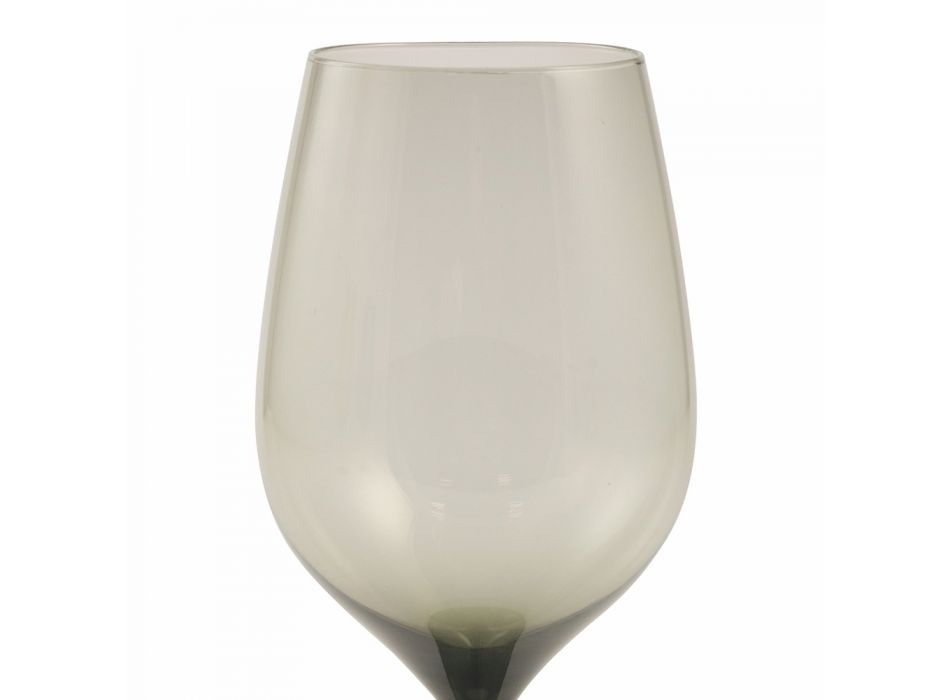 Syzet e verës në gotë me ngjyrë gri, vjollce ose akuamarin 12 copë - Aperi Viadurini