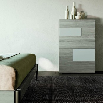 Dhoma Gjumi Moderne me 4 Elemente në Stil Modern Prodhuar në Itali - Lusinda