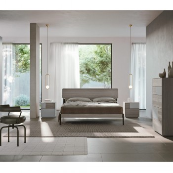 Dhoma Gjumi Moderne me 4 Elemente në Stil Modern Prodhuar në Itali - Lusinda