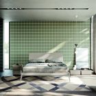 Dhoma gjumi moderne me 5 elementë në një stil modern të prodhuar në Itali - Melodia Viadurini