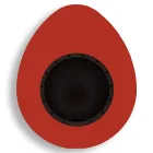 Kamina Bioetanol me mur në çelik të pikturuar me dizajn oval - Guiscard Viadurini