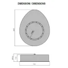 Kamina Bioetanol me mur në çelik të pikturuar me dizajn oval - Guiscard Viadurini