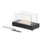 Oxhak tavoline Bioetanol nga Xhami i Kaltuar dhe Metal - Argjend Viadurini