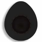 Kaminë me bioetanol në mur me dizajn ovali prej çeliku - Guiscard Viadurini