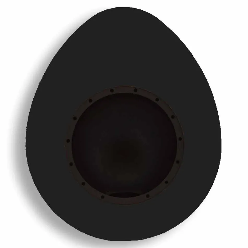 Kaminë me bioetanol në mur me dizajn ovali prej çeliku - Guiscard Viadurini