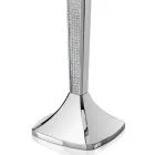 Kandela luksoze me 3 rreshta në metal argjendi me shkëlqim - Sbrillo Viadurini