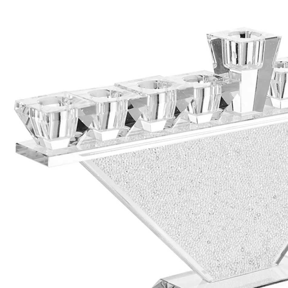 Dizajn luksoz italian 9 Kandelabra me Flakë Kristali - Wanni Viadurini