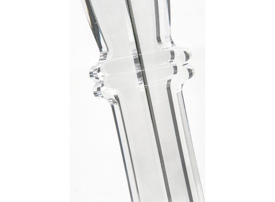 Kandelabra Plexiglass Transparente me 3 Flakë Prodhuar në Itali - Paolino Viadurini
