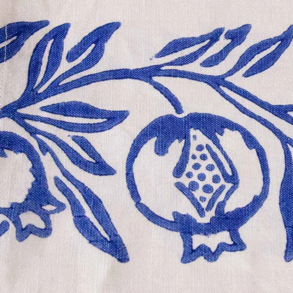 Kanavacë prej liri të artizanatit italian me model të shtypur me dorë - marka tregtare Viadurini