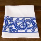 Kanavacë prej liri të artizanatit italian me model të shtypur me dorë - marka tregtare Viadurini