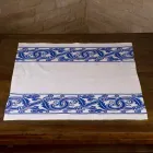 Kanavacë prej liri të artizanatit italian me model të shtypur me dorë - marka tregtare Viadurini