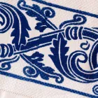 Kanavacë prej liri të artizanatit italian me model të shtypur me dorë - marka tregtare Viadurini