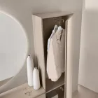 Raft rrobash prej melamine të llakuar me derë MDF dhe raft të brendshëm - Lunis Viadurini