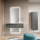 Raft rrobash prej melamine të llakuar me derë MDF dhe raft të brendshëm - Lunis Viadurini